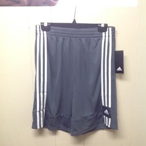 NEW Adidas Kids Boys DK Grey Shorts Size XL